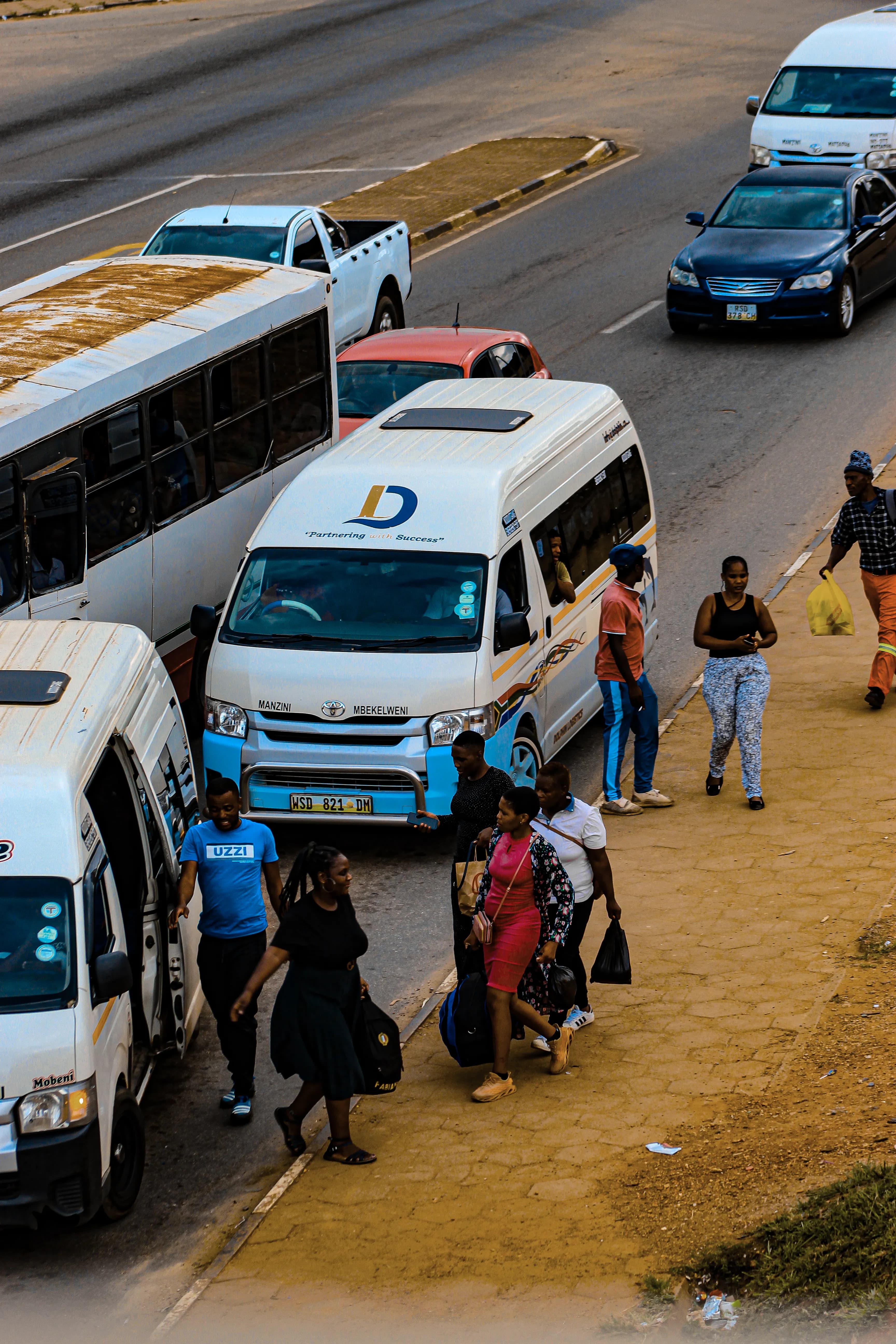 Commuters travelling in city transit